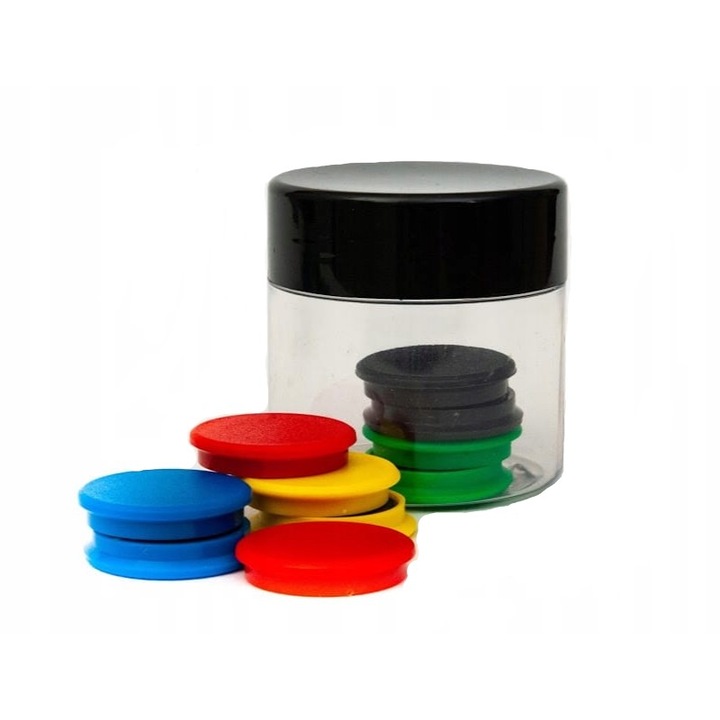 Dekorációs hűtőmágnes készlet, 20 mm, többszínű, 20 db