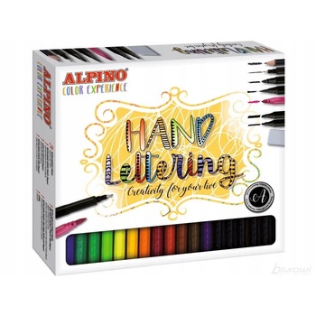 Set 30 instrumente pentru caligrafie, Alpino, Multicolor Set 30 instrumente pentru caligrafie, Alpino, Multicolor