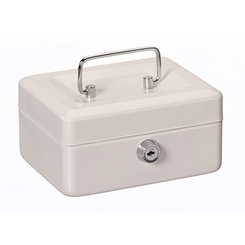 Caseta Bani pentru Monede si Bancnote BURG, Alb, Otel, 150 x 80 x 120 mm Caseta Bani pentru Monede si Bancnote BURG, Alb, Otel, 150 x 80 x 120 mm