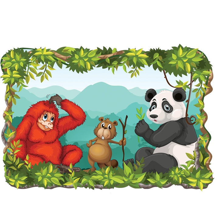 3D Самозалепващ се тапет Digital Ascend, Cафари 3, 90x130 cm