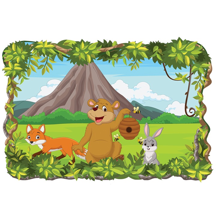 3D Самозалепващ се тапет Digital Ascend, Cафари 14, 90x130 cm