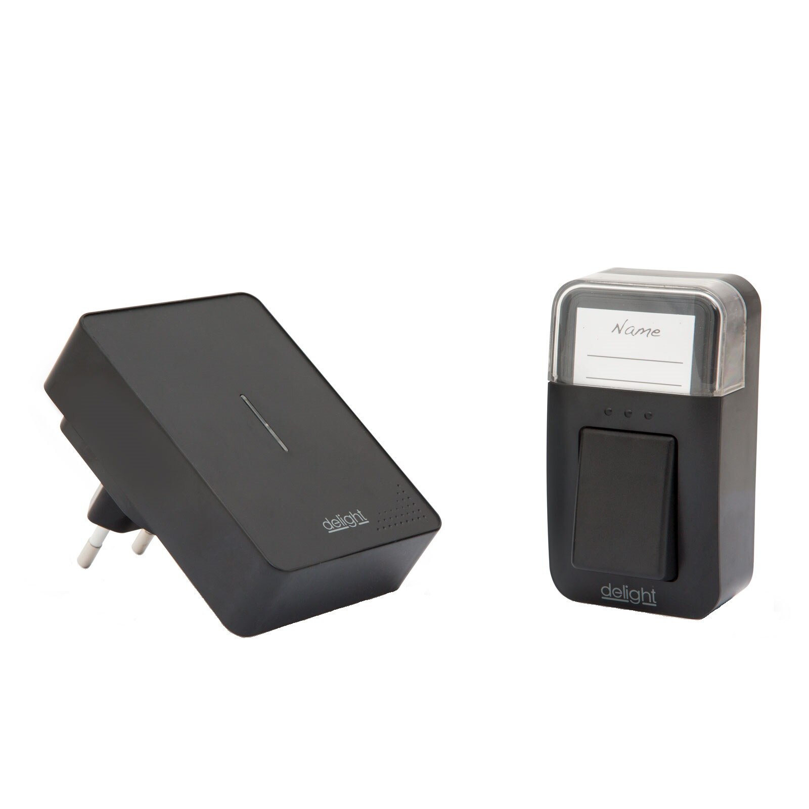 Sonerie digitala Delight, fara fir si fara baterie, raza 100m, 200-240V, protectie IP44, negru