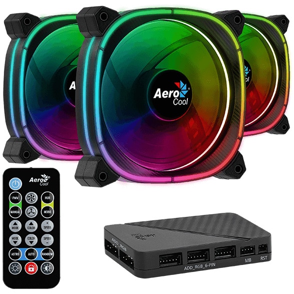 Ventilator Aerocool Astro 12 Pro, 120mm, PWM, Kit