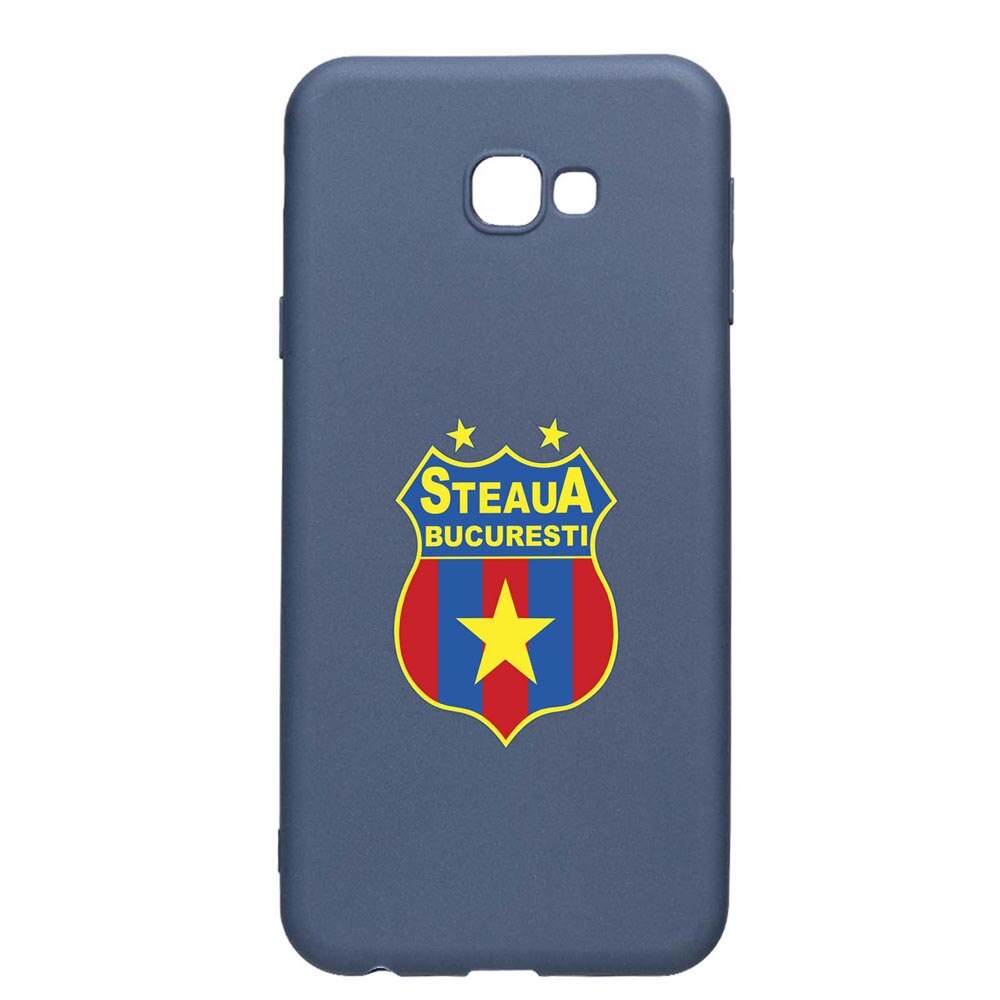 Husa Samsung Galaxy J4 Plus, Football, Steaua, rezistenta la uzura, anti-alunecare, din silicon Premium, AlaskanBlue, AB230