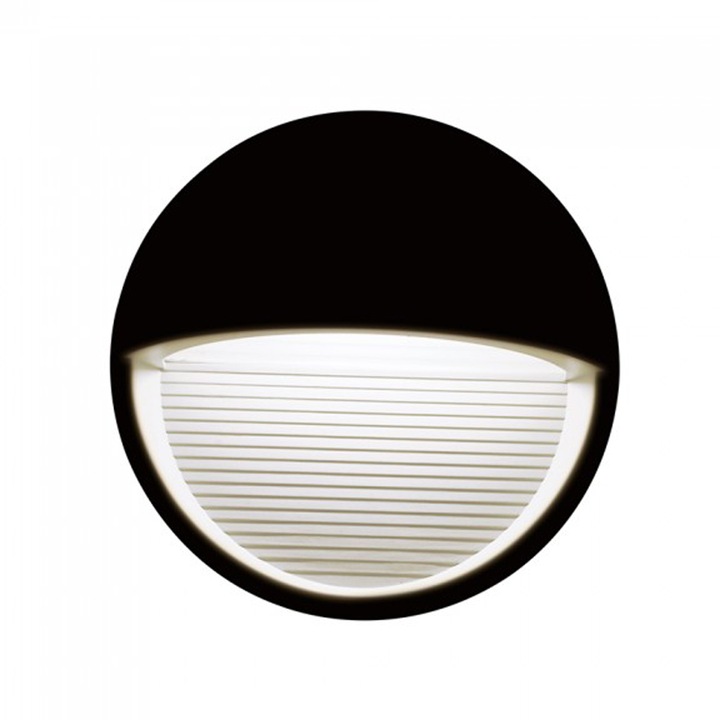 Scara LED Scara, 3W, Negru, Rotunda, Alb Cald 3000K