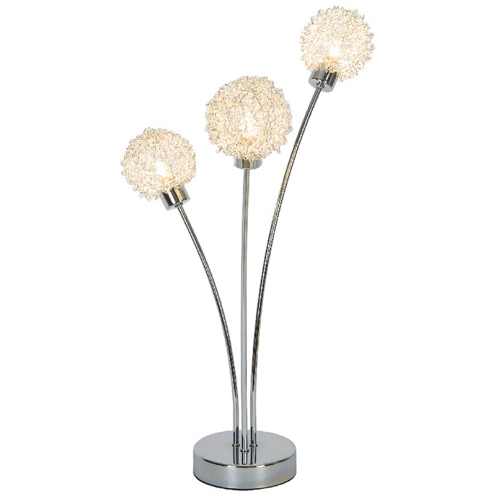 Veioza argintie GoodHome Phaidros 56 cm