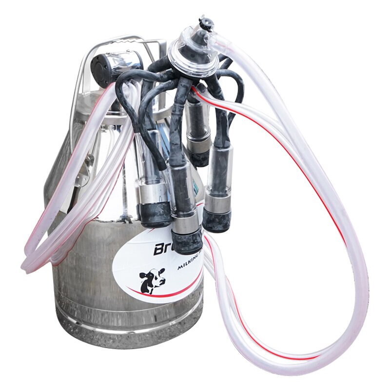 Bidon de inox 30 L complet cu capac etans si clipsuri de prindere pentru muls germicidal Breckner Germany