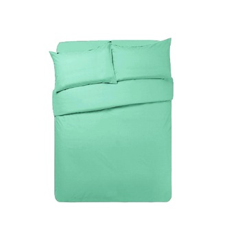 Set lenjerie 3 piese, verde deschis, ou de rata, Metru Patrat , compus din husa pentru pilota de 110/200, o fata perna, cearceaf saltea cu elastic 90/200 Set lenjerie 3 piese, verde deschis, ou de rata, Metru Patrat , compus din husa pentru pilota de 110/200, o fata perna, cearceaf saltea cu elastic 90/200