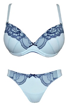 Set lenjerie intima dama Venerastyle, Lea 399/1103, Bleu/Albastru, 75B EU Set lenjerie intima dama Venerastyle, Lea 399/1103, Bleu/Albastru, 75B EU