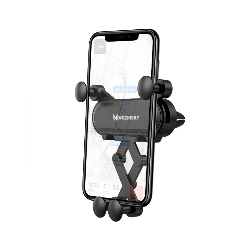 Suport auto Wozinsky, Montare pe grilajul ventilatorului, Negru