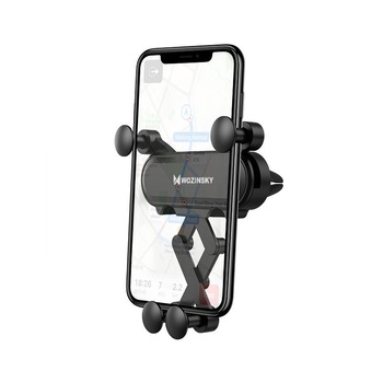 Suport auto Wozinsky, Montare pe grilajul ventilatorului, Negru Suport auto Wozinsky, Montare pe grilajul ventilatorului, Negru