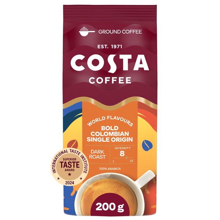 Мляно кафе Costa Colombia, Средно изпечено, 200 г