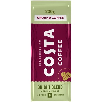 Cafea macinata Costa Bright Blend, prajire medie, 200g Cafea macinata Costa Bright Blend, prajire medie, 200g