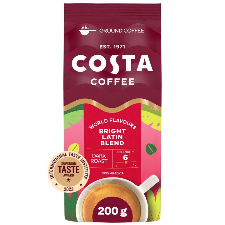Мляно кафе Costa Bright Blend, Средно изпечено, 200 г