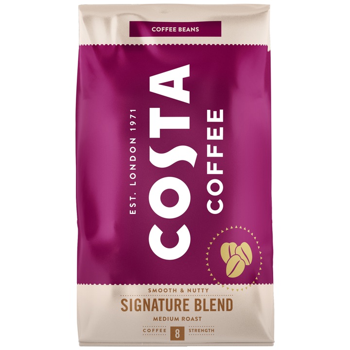 Кафе на зърна Costa Signature Blend, Средно изпечено, 1 кг