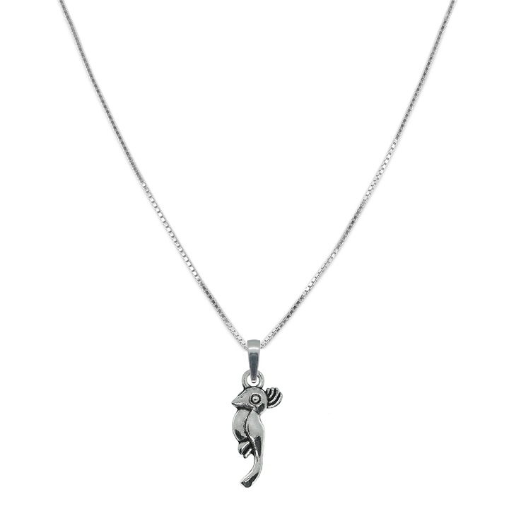 Lantisor argint personalizat pandantiv Papagal 9717VEN480 Dras 6902, Argintiu