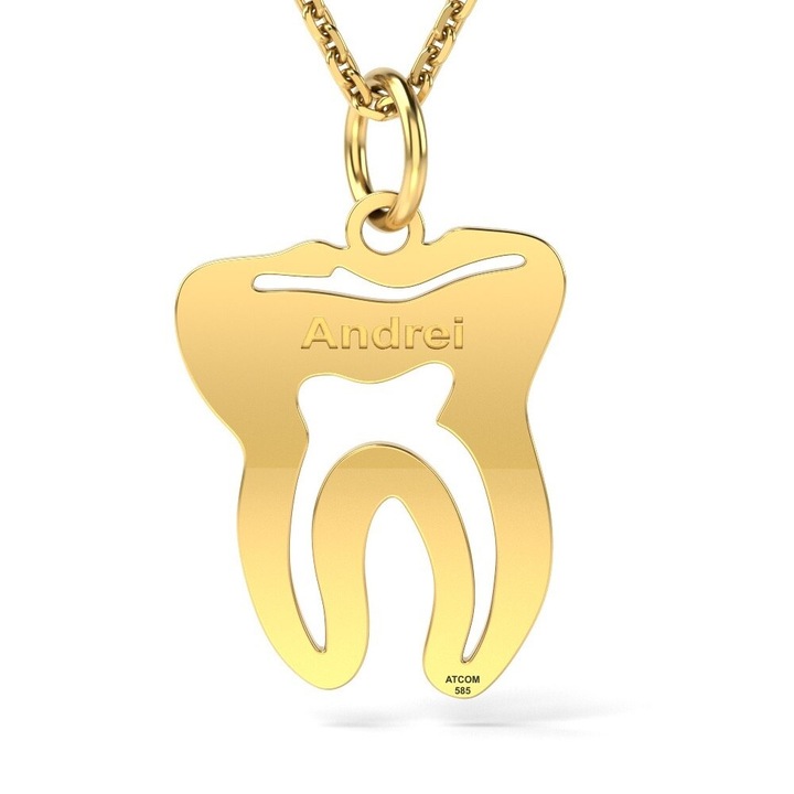 Колие от жълто злато модел Dentisor