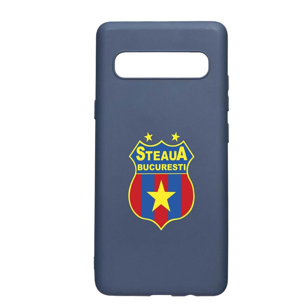 Husa Samsung Galaxy S10 5G, Football, Steaua, rezistenta la uzura, anti-alunecare, din silicon Premium, AlaskanBlue, AB230