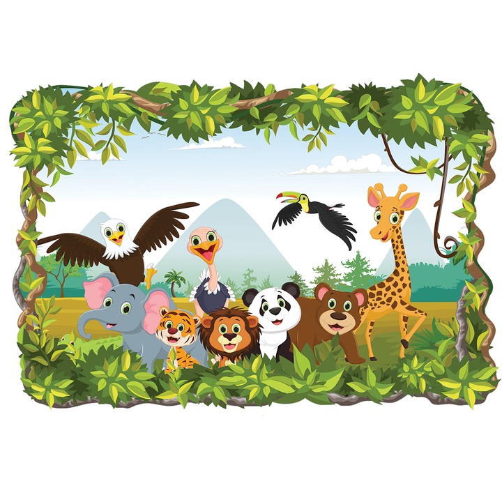 3D Самозалепващ се тапет Digital Ascend, САФАРИ 49, 90x130 cm