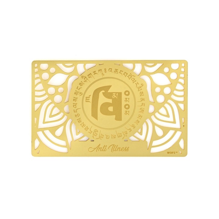 Card feng shui impotriva imbolnavirilor remediu Feng Shui din Metal, 80 mm lungime