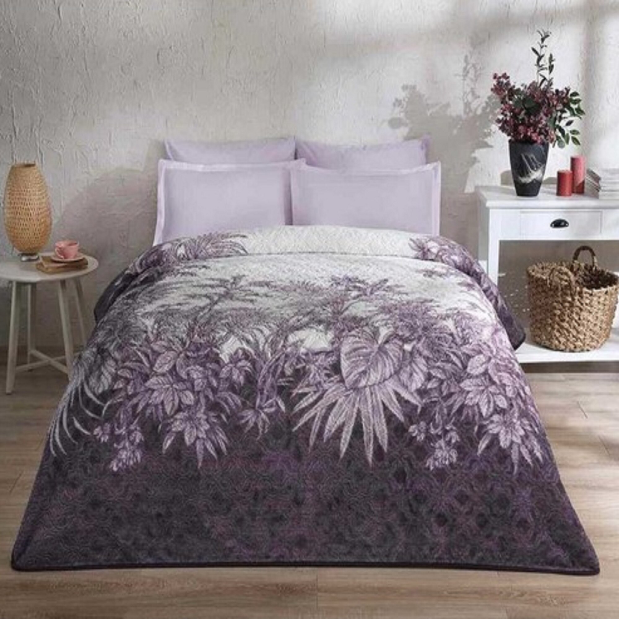 Patura Dubla Botanical, Microfibra, 220x240cm