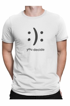 tricou personalizat pentru baieti cu mesaj motivational quottu decizi - vesel sau tristquot priti global alb imagen 7_0_
0