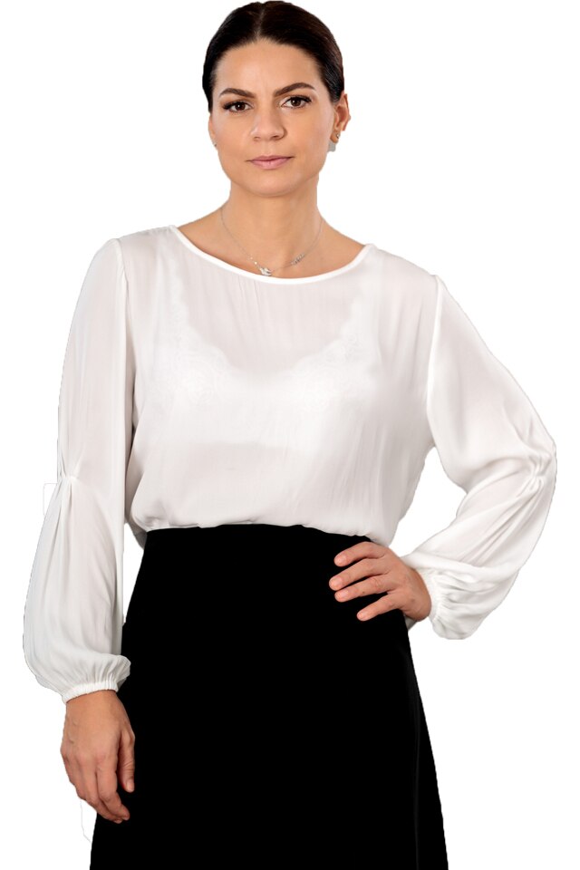 Bluza dama vaporoasa, alba,