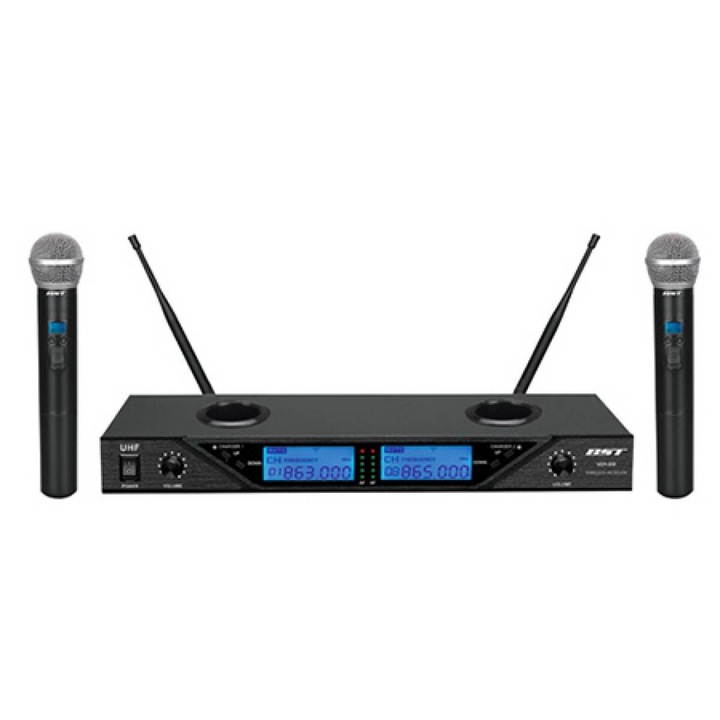 Set 2 Microfoane Wireless 8 Canale UHF Reglabile