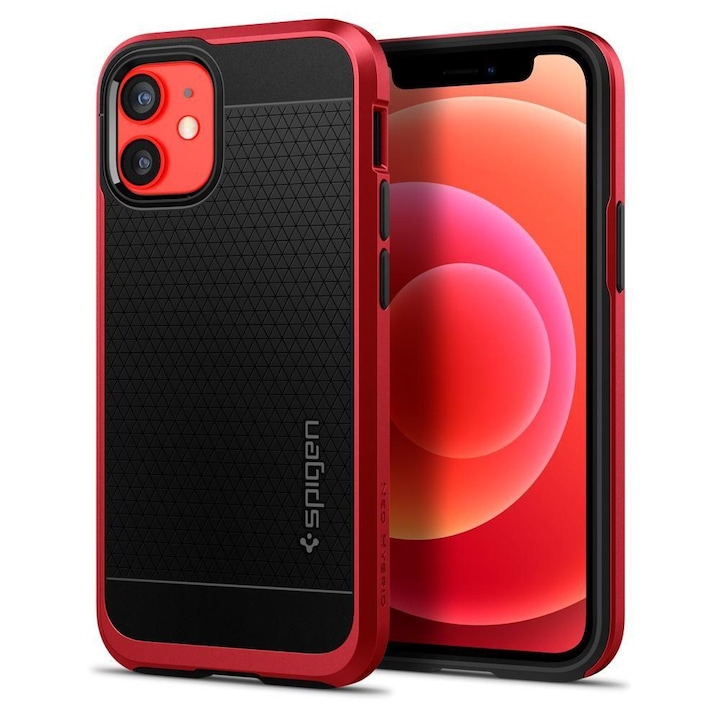 Калъф за телефон Spigen Neo Hybrid за iPhone 12 Mini, червен