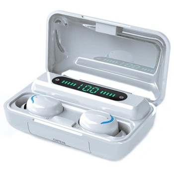 Casti In ear F9 Bluetooth, TWS, Wireless, Universal Alb Casti In ear F9 Bluetooth, TWS, Wireless, Universal Alb
