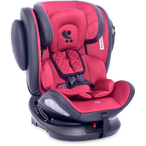 Scaun auto Lorelli Aviator Rotativ 360 Grade cu Isofix, 0-36 Kg Colectia 2021, Black & Red