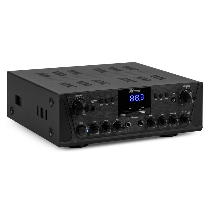 Amplificator audio cu 2 canale, 2x50W RMS, Power Dynamics PV220BT