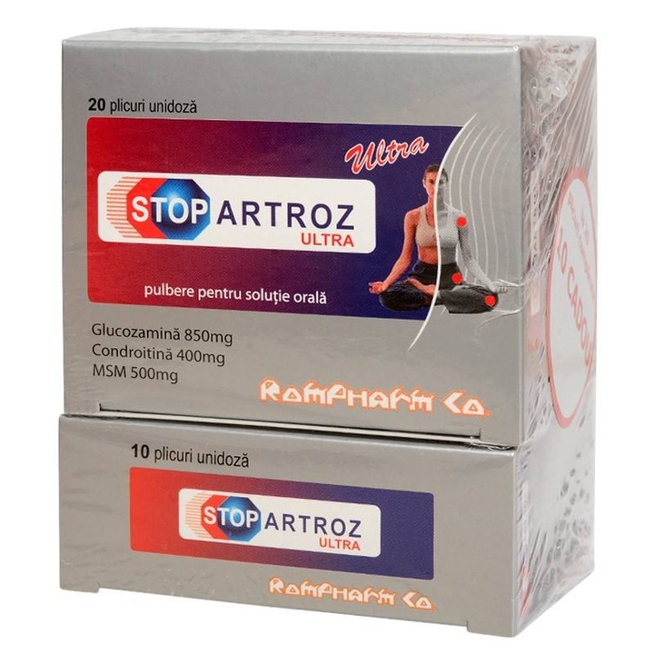 Pulbere pentru solutie orala, Stopartroz Ultra, Rompharm Co, 30 plicuri unidoza