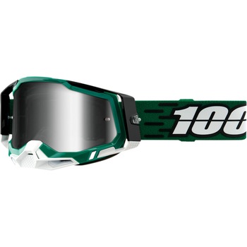 Ochelari cross/atv 100% Racecraft 2 Milori lentila oglinda silver culoare rama verde/alb Ochelari cross/atv 100% Racecraft 2 Milori lentila oglinda silver culoare rama verde/alb