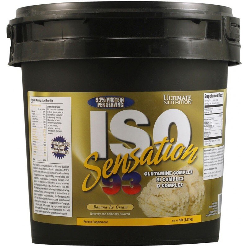 Протеин Ultimate Nutrition Iso Sensation 93, Вкус Банан, 2.27кг - eMAG.bg