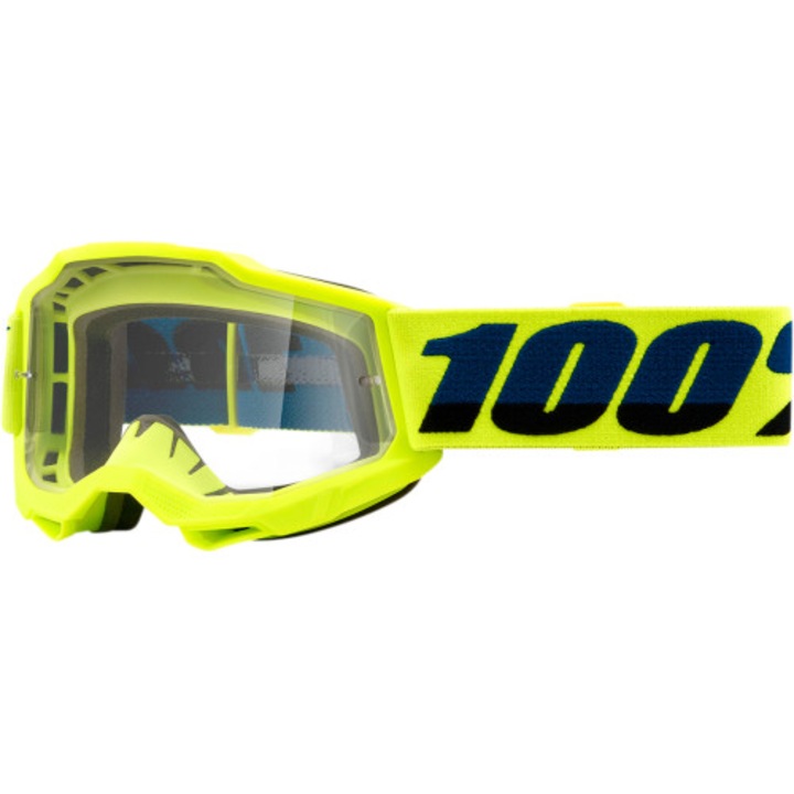 Ochelari cross/atv 100% Accuri 2 Copii, lentila clara, culoare rama galben