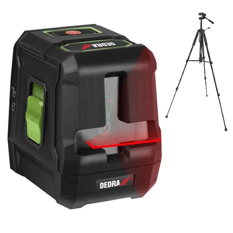Laser in cruce, fascicul laser rosu + trepied filet ¼, pana la 20 de metri, cu suport magnetic