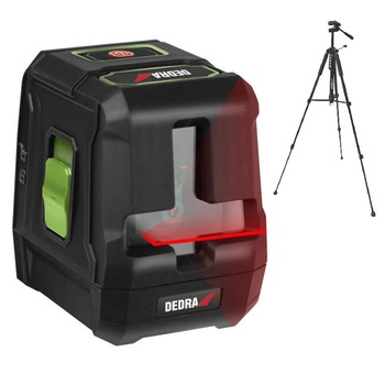 Laser in cruce, fascicul laser rosu + trepied filet ¼, pana la 20 de metri, cu suport magnetic Laser in cruce, fascicul laser rosu + trepied filet ¼, pana la 20 de metri, cu suport magnetic