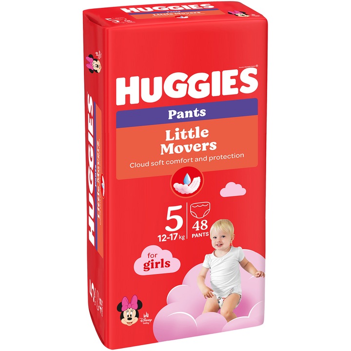 Huggies Pants bugyipelenka 5, 12-17 kg, Mega pack, Lánynak, 48 db