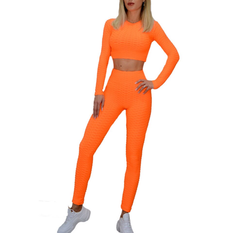 Compleu Fitness Ruby din doua piese, Orange