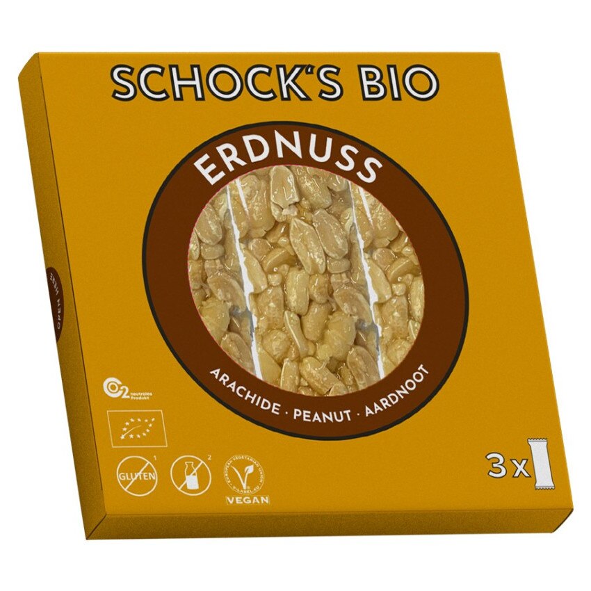 Batoane crocante cu arahide, bio, Schock 3x25 g
