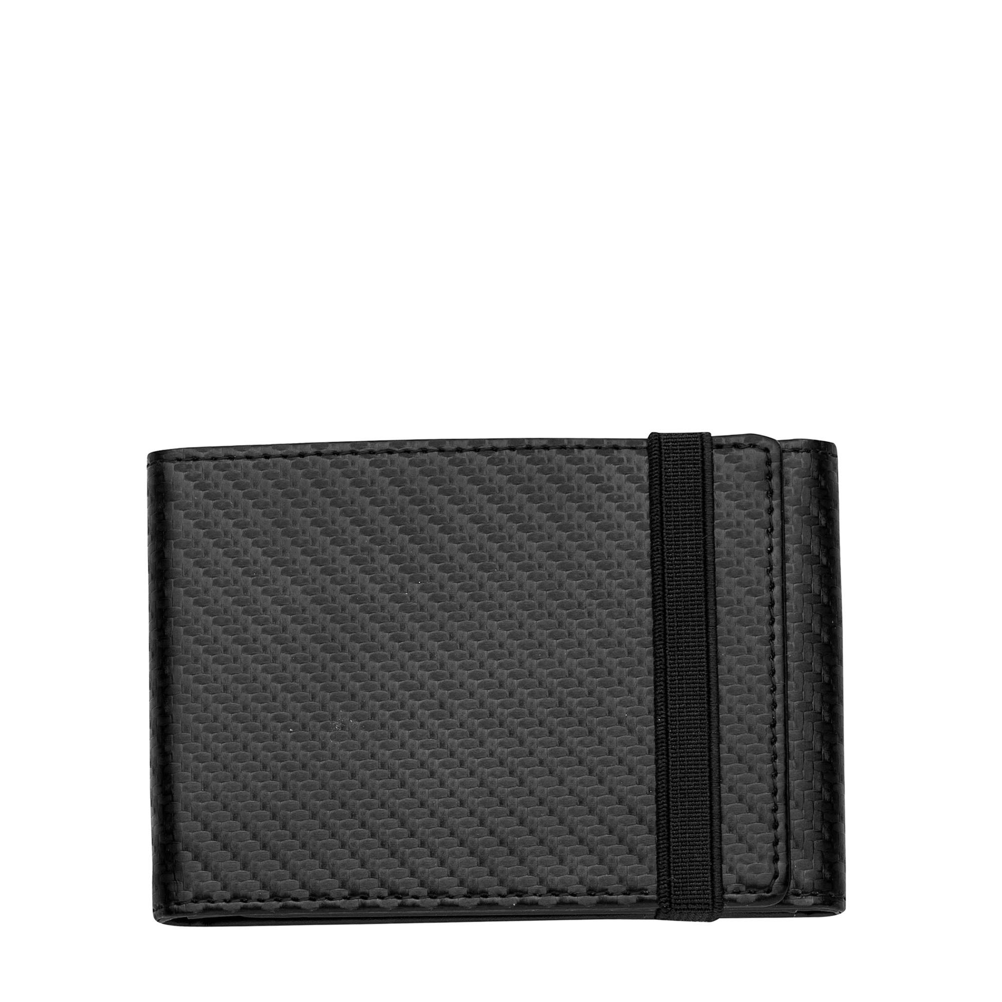 Suport carti de vizita cu elastic, Pierre Cardin, Fibra de carbon, 112x80x20mm