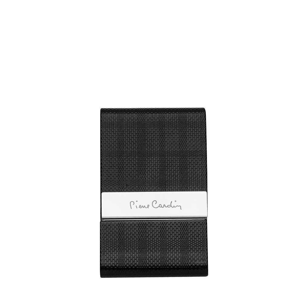 Husa carti de vizita, Pierre Cardin, Fibra de carbon, Negru, 98x62x14 mm
