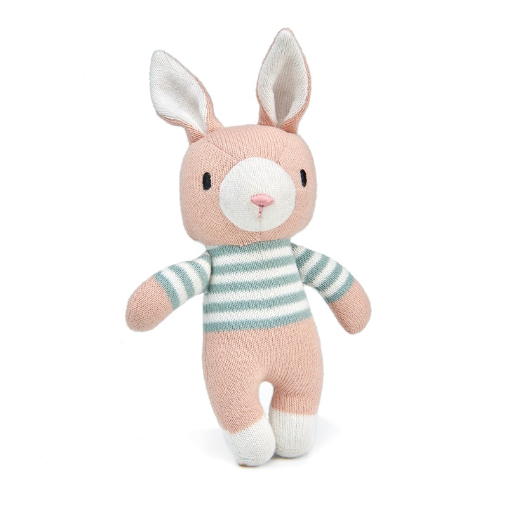 Papusa tricotata iepuras Finbar, Threadbear, + 0 luni, 18x5x11 cm