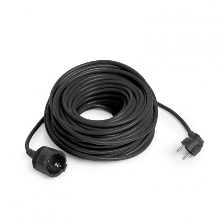 Prelungitor de retea, 3 x 1,5 mm², 30 m, negru