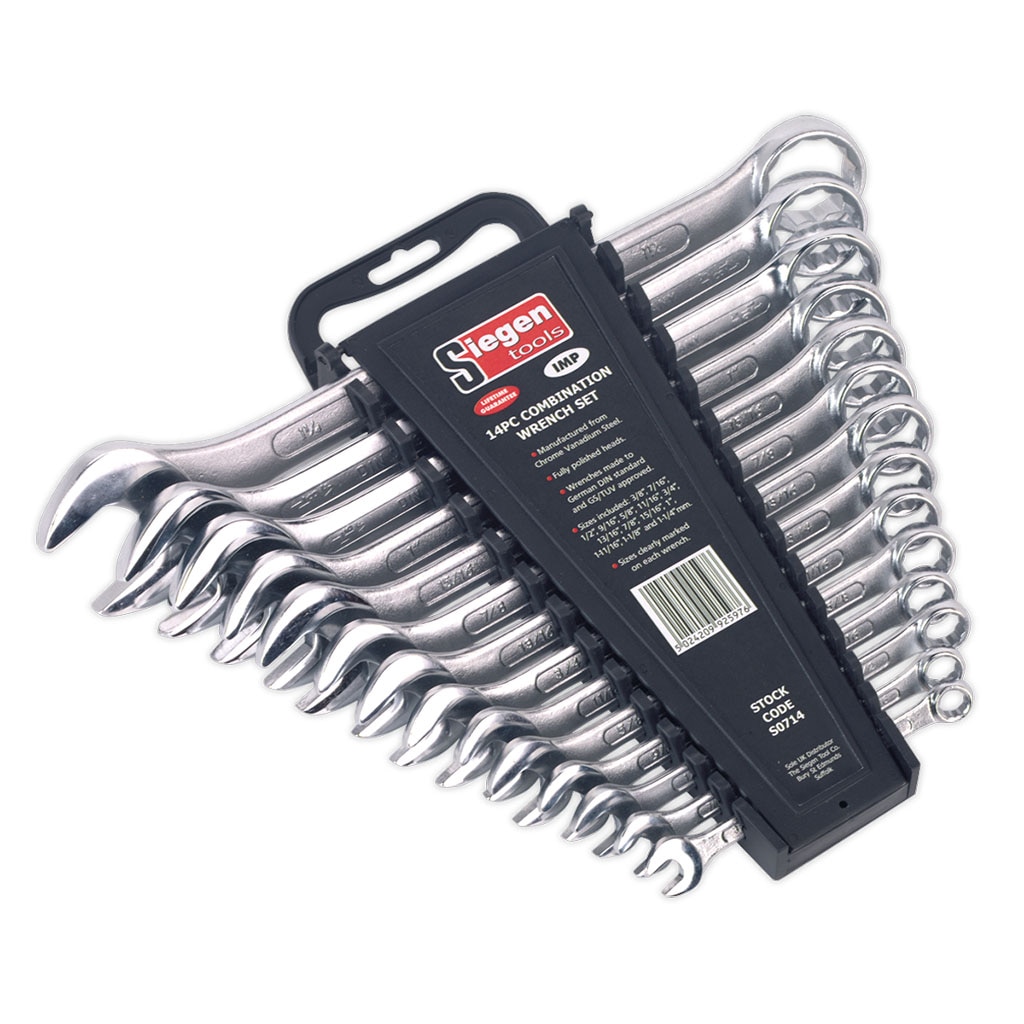 Set de chei combinate sistem imperial, 14 piese, Sealey