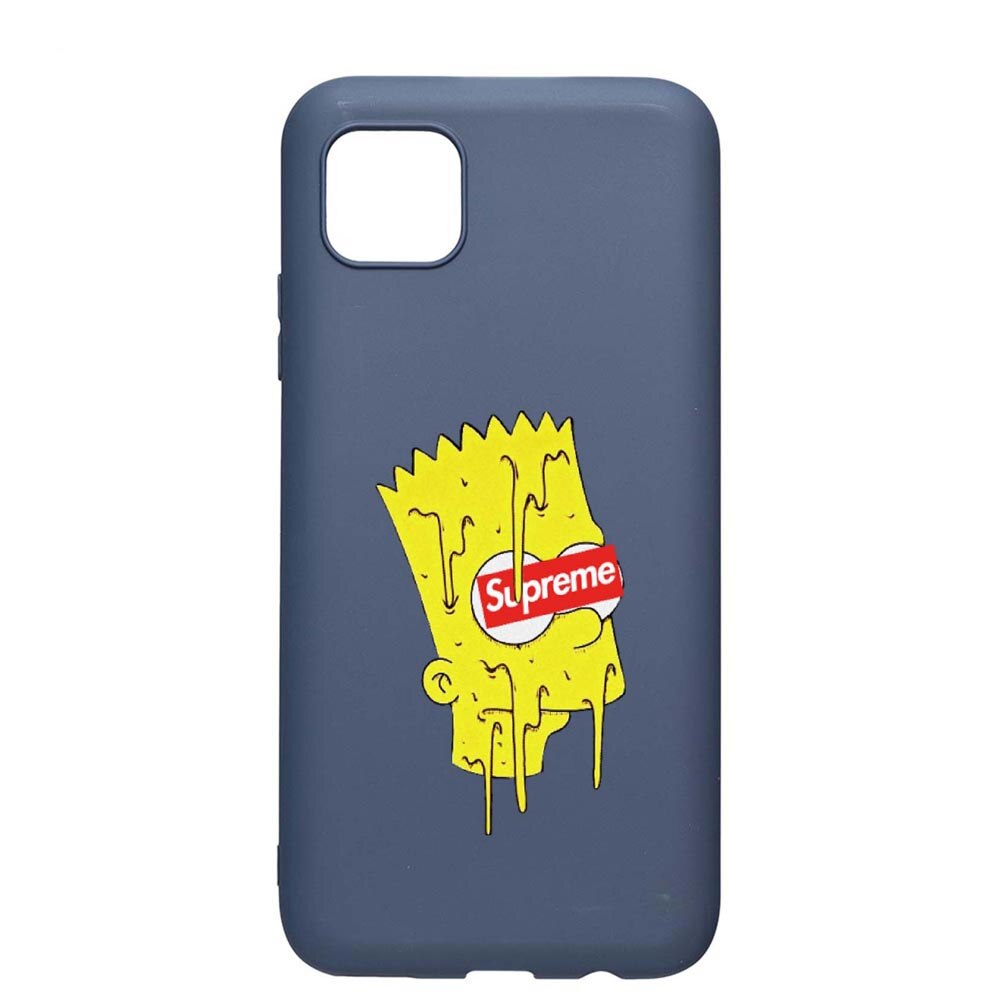 Husa Apple iPhone 11 Pro Max, Supreme, The Simpsons, rezistenta la uzura, anti-alunecare, din silicon Premium, AlaskanBlue, AB267