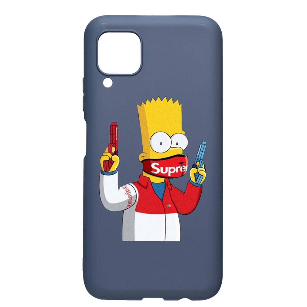 Husa Huawei P40 Lite, Supreme, The Simpsons, rezistenta la uzura, anti-alunecare, din silicon Premium, AlaskanBlue, AB270