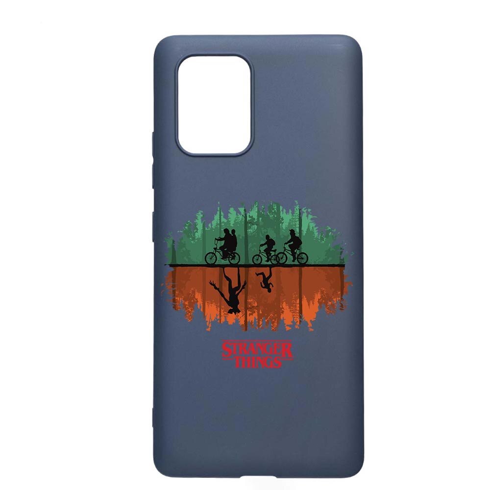 Husa Samsung Galaxy A71, Stranger Things, rezistenta la uzura, anti-alunecare, din silicon Premium, AlaskanBlue, AB279