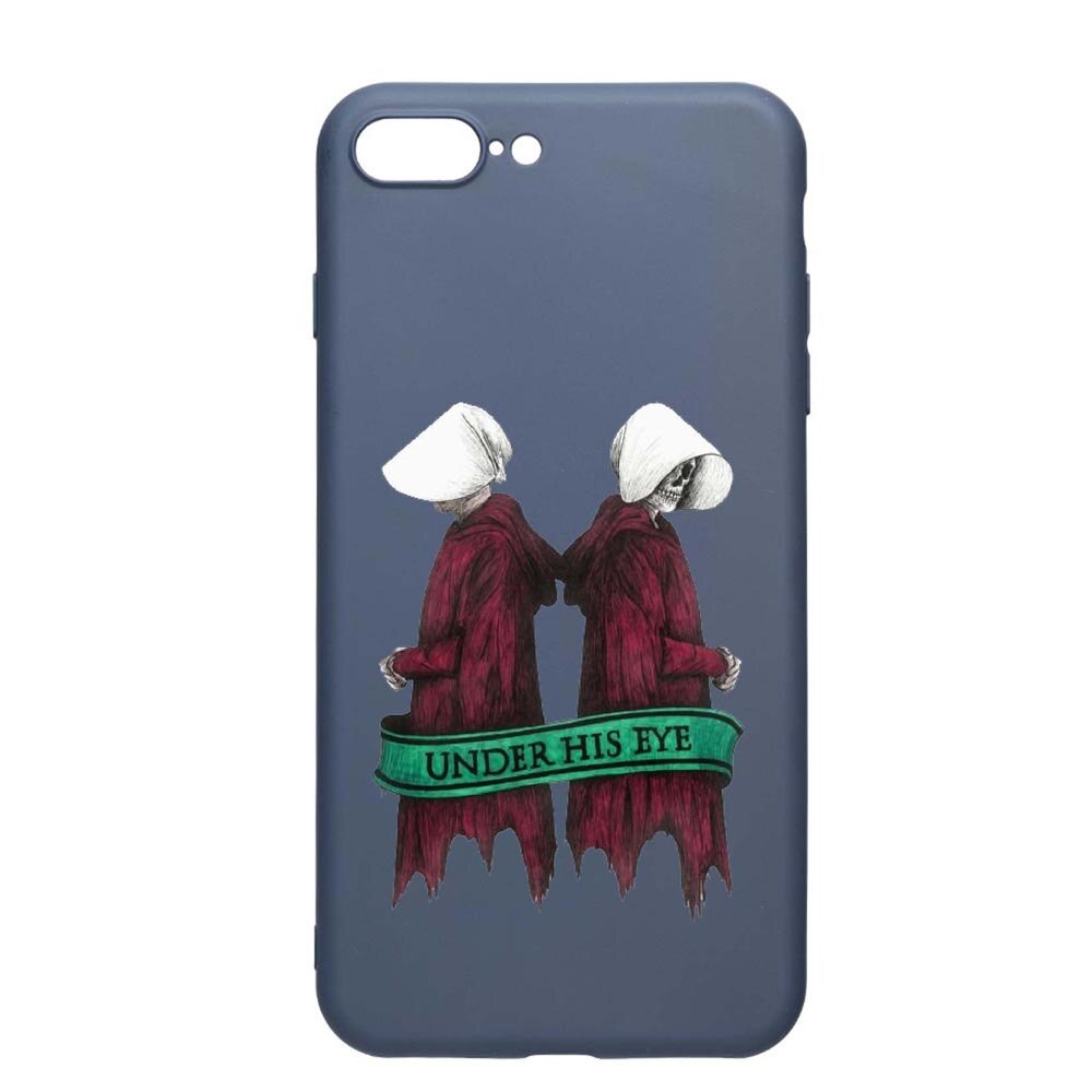 Husa Apple iPhone 8 Plus / 7 Plus, The Handmaid's Tale, rezistenta la uzura, anti-alunecare, din silicon Premium, AlaskanBlue, AB291